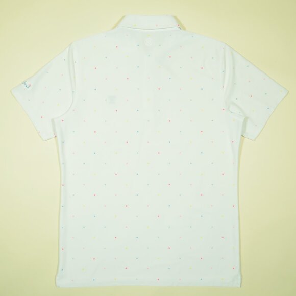 G Fore Silverleaf Golf Polo Shirt Mens XL Tech Pique White Mini Star - Picture 3 of 7
